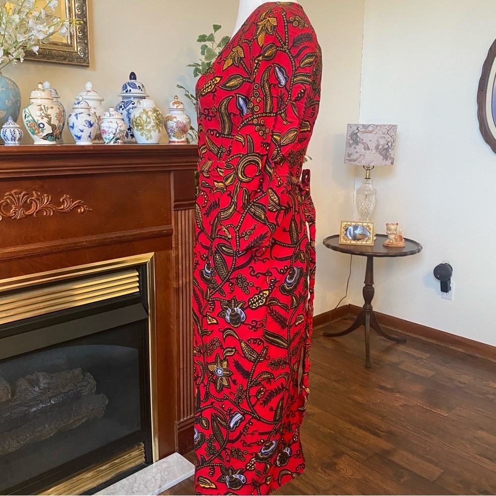 ÓFUURÉ African Print Midi Dress – Size M – Fully Lined – Tribal Ankara Pattern - Picture 4 of 8